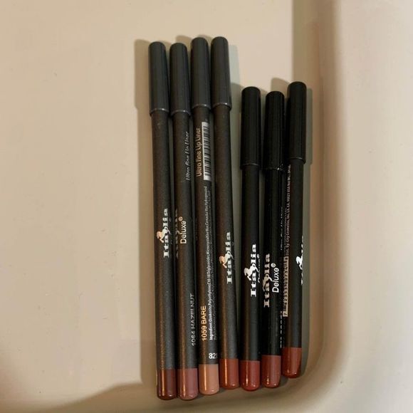 (7) Italia deluxe ultra fine lip liners set of 7 NEUTRAL BROWNS - Picture 2 of 2